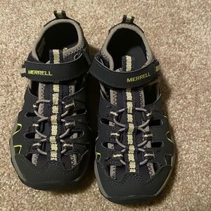 Merrell Kids Hydro H2O Hiker Sandal Navy/Lime MC54859 Big Kids 12